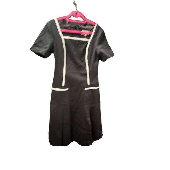 Carrie Hutton Women's Black & White Lined Short Sleeves Mini Dress Size 8 - Picture 2 of 7